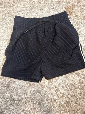 Athletic Works Black Kids' Athletic Shorts with Subtle Diagonal Pattern size 4-5